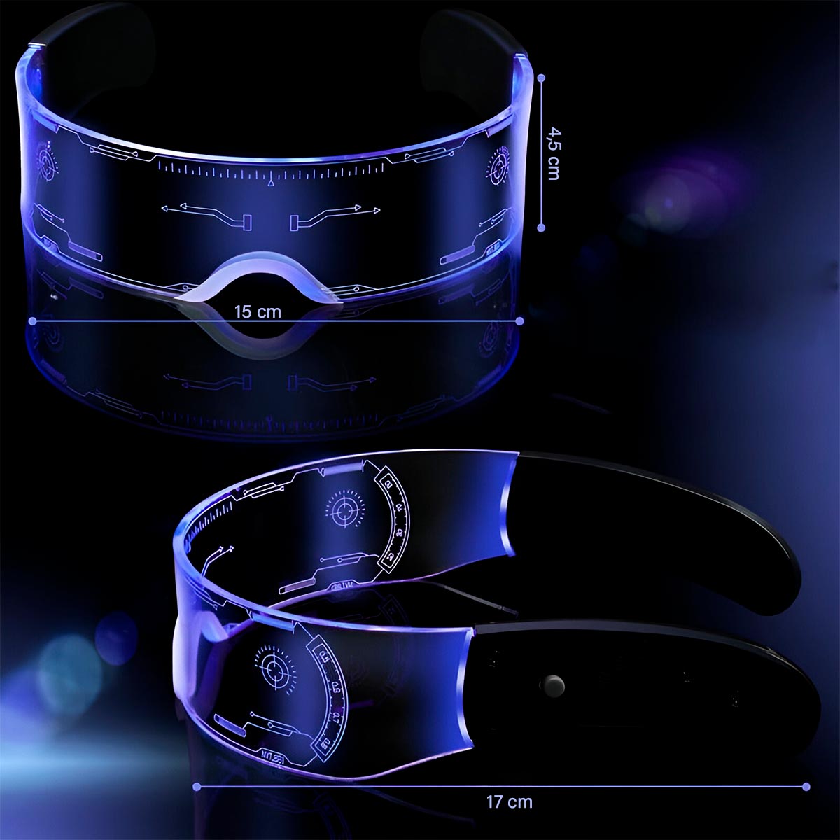 GAFAS LUMINOSAS FUTURISTAS LED