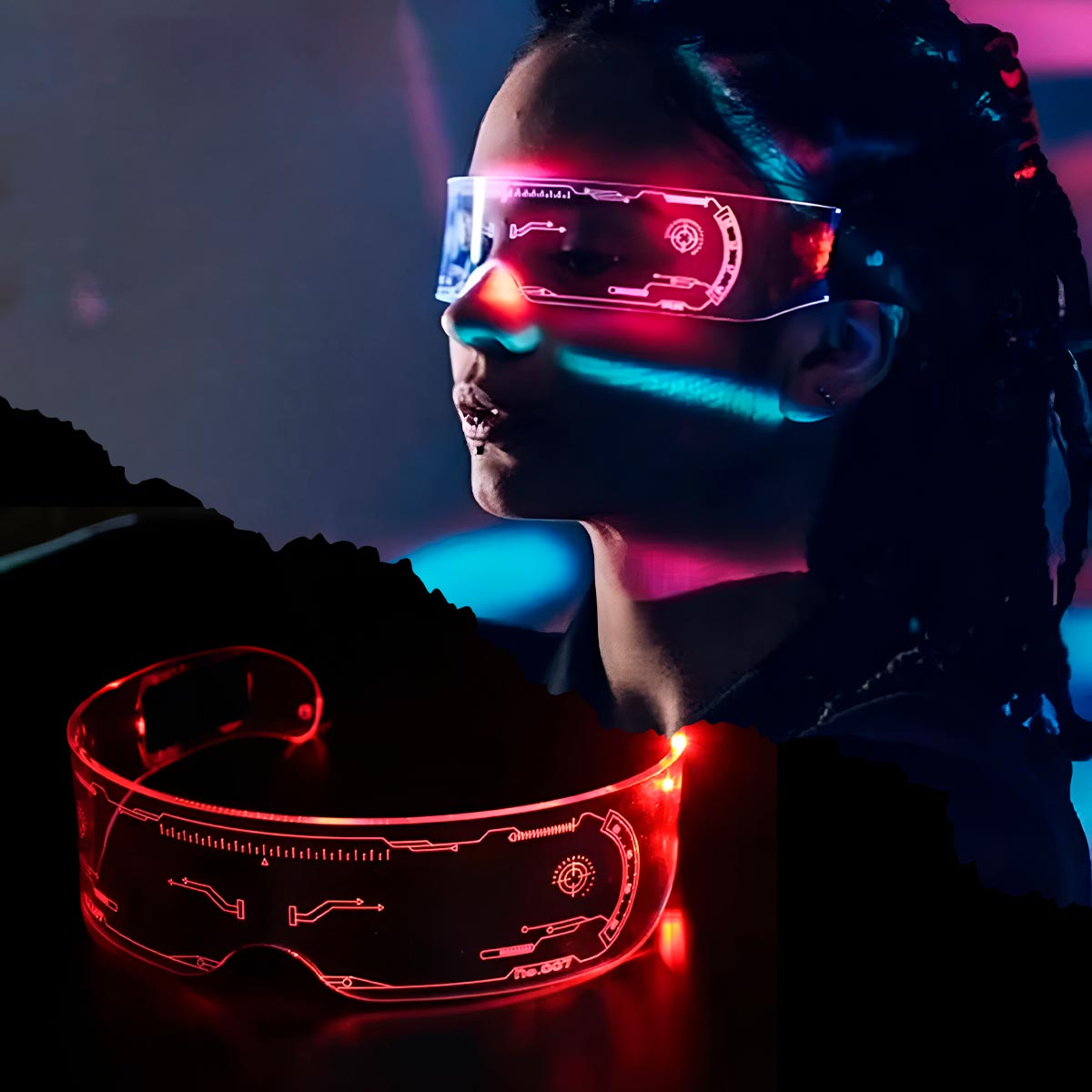 GAFAS LUMINOSAS FUTURISTAS LED